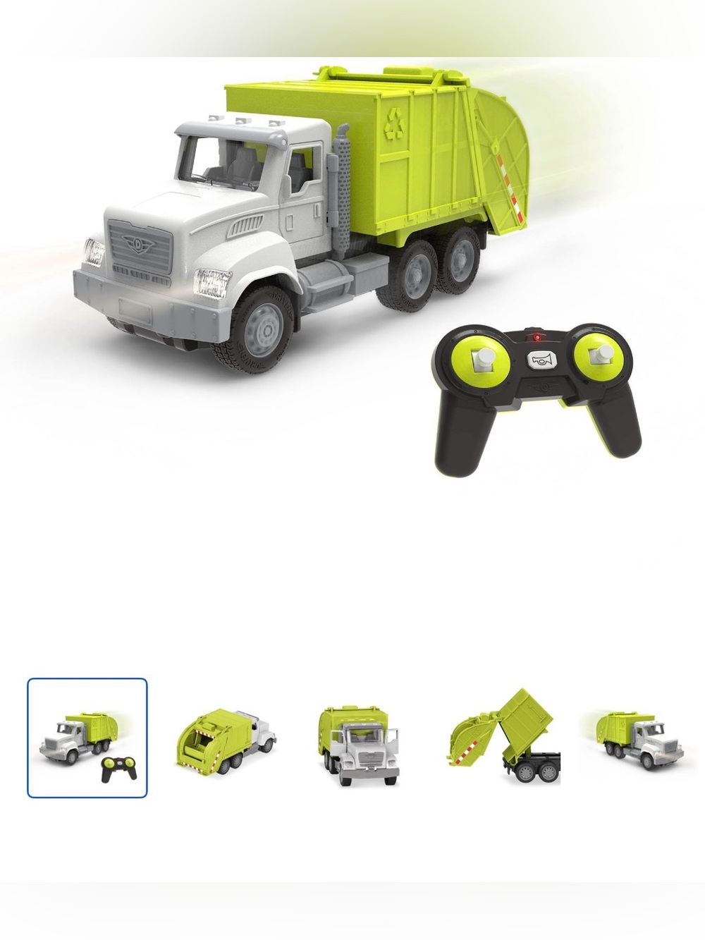 DRIVEN by Battat R/C Recycling Truck Remote Control 7” Green
